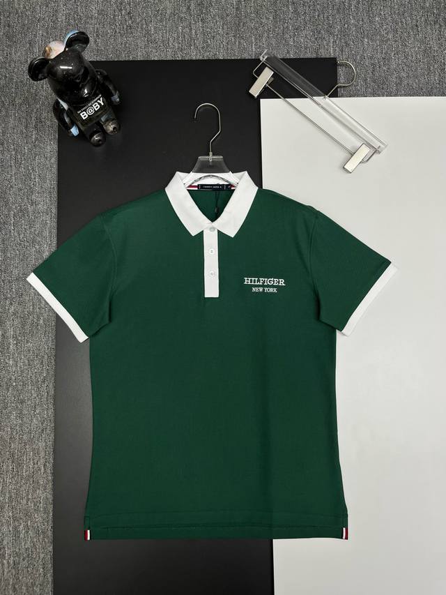 Tommy 汤米 刺绣新款Polo衫 原版面料 原版订制辅料 官方同款 采用210克纯棉珠地面料，定制 同缸染面料 手感非常舒服爽滑 版型挺阔有型 一线品牌代工