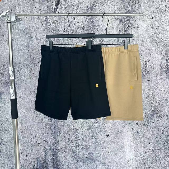 3020 挂拍 Carhartt 卡哈特金标刺绣Logo 毛圈拉绒短裤 抽绳松紧腰围搭配不夸张的宽松裤腿，工装与休闲的多重风格，420克全棉毛圈面料，面料有质感