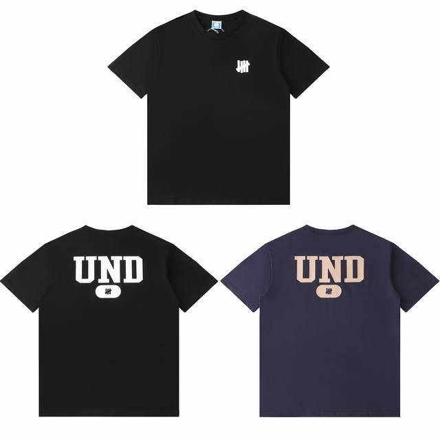 4014 白底图 Undefeated Ss25 五条杠Logo字母数字美式复古短袖T恤 男女同款 面料：240G双纱面料，不变型不起球 辅料；全套辅料定制；1