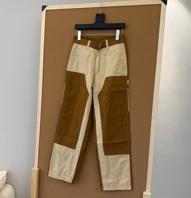 款号D318 Carhartt Wip拼接伐木裤 经典日版伐木裤版型 定做高密帆布面料 多处拼接处理 三针走线 成衣酵洗 细节满满 上身垂感十足 Size#28