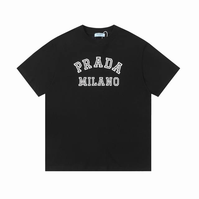Y020 高版本正确版本 Prada 普拉达25Ss新款经典印花字母三角标五金Logo短袖 高品质 面料- 采用270克双股精梳棉面料.索罗纳螺纹订织订染国标一