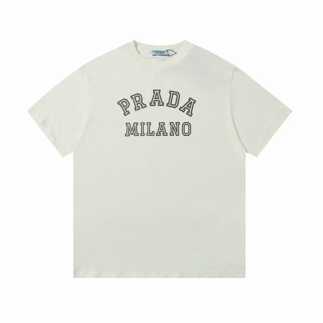 Y020 高版本正确版本 Prada 普拉达25Ss新款经典三角标五金Logo短袖 高品质 面料- 采用270克双股精梳棉面料.索罗纳螺纹订织订染国标一级面料