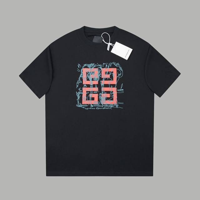 Give 纪家 25Ss早春新款 经典Logo印花刺绣短袖 轻奢主义 男女日常通勤穿搭必备单品 正确版本 欢迎对比 详细特征 320克 % 纯棉双纱汗布面料 同