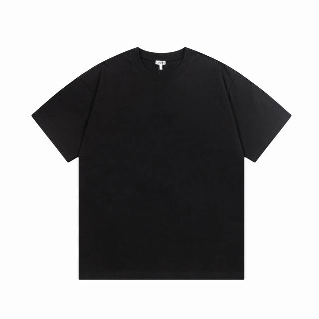 套装款！Loewe 罗意威 2025新款 官网同步 轻奢主义 袖子刺绣Logo 男女同款 短袖T恤 定制320克100％双纱纯棉面料 定染32支双股螺纹 进口机