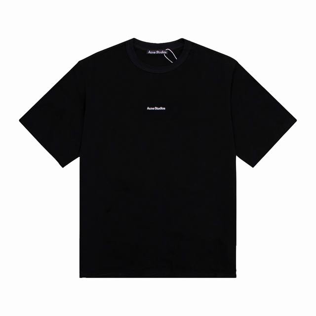 Cy139#Acnestudios春夏新款经典字母发泡印花短袖男女同款双纱纯棉240克面料 颜色：黑色 白色 粉色 浅绿色 浅蓝色 码数：S-Xl