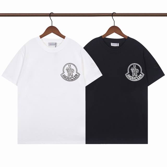 R375# Moncler 蒙口 官网同款 经典简Logo设计印花 270G双纱纯棉 S--Xxl