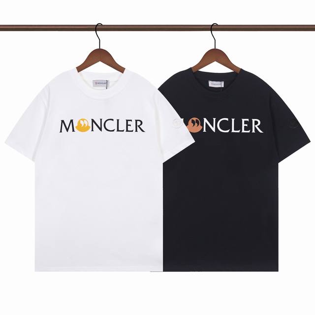 270克双纱料 蒙口 Moncler 官方同款 短袖T恤 黑白S--Xxl