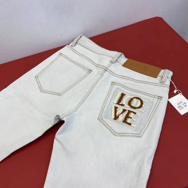 款号Cc887 Loewe 罗意威春夏欧洲专柜新款超A代购级别海外贸易公司订单货源，顶级原单高端男士定制时尚修身小直筒印花牛仔裤 颜色：图片色 尺码：M-Xxl