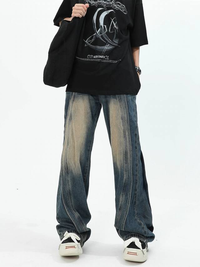 款号Cc520 #Balenciaga 巴黎世家 Fw23秋季新款限量重工水洗丹宁牛仔裤长裤 男女同款 进口水洗丹宁牛仔面料，非一般面料可比，品质做工 高级感直