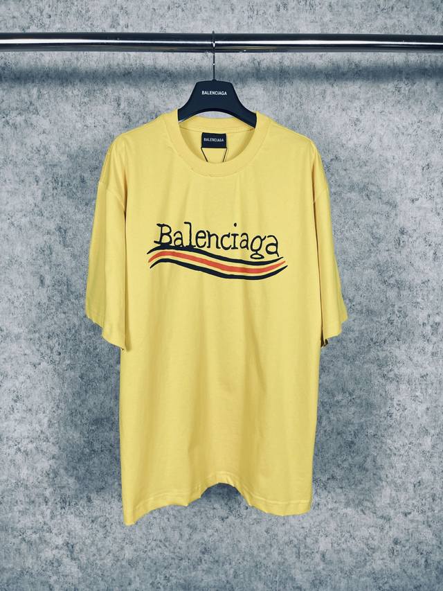 实拍图 顶级版本.官网品质 Balenci*Ga 巴黎#新款前后可乐经典Logo涂鸦礳烂短袖T恤# 春夏新款.砖柜同步。 面料采用巴黎Zp定织定染全棉双纱、克重