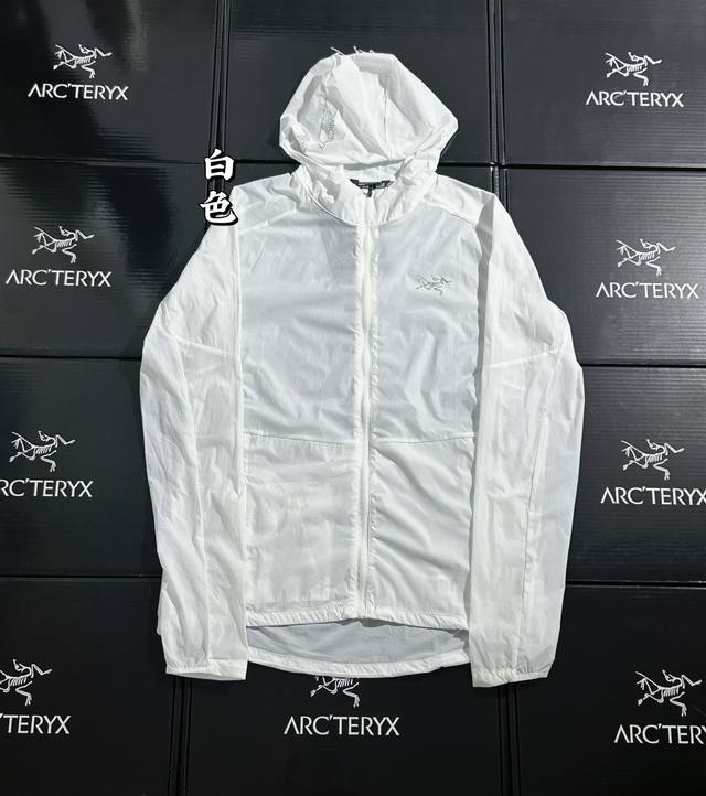 款号K13 Arcteryx 始祖鸟 Incendo系列 Incendo Alrshell 品牌Logo轻量防风轻薄款连帽防晒皮肤衣 男女同款 官网同步 防紫外