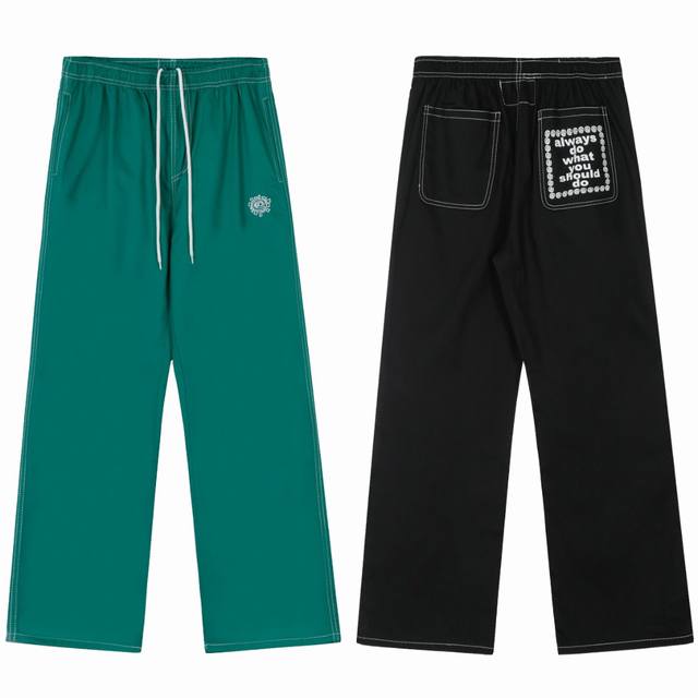 Ad308# 白底图 Adwysd Rel Xed Skate Pant-Jade 滑板牛子裤 颜色订染 辅料齐全 Color：黑色 绿色 Size：S M L