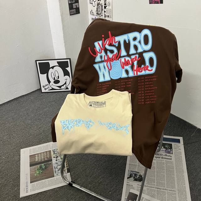 T101 实拍图 Travis Scott Cactus Jack Sicko Mode病态模式 巡演短袖 非常炸裂的一款单品 面料定染32支230G纯棉布料