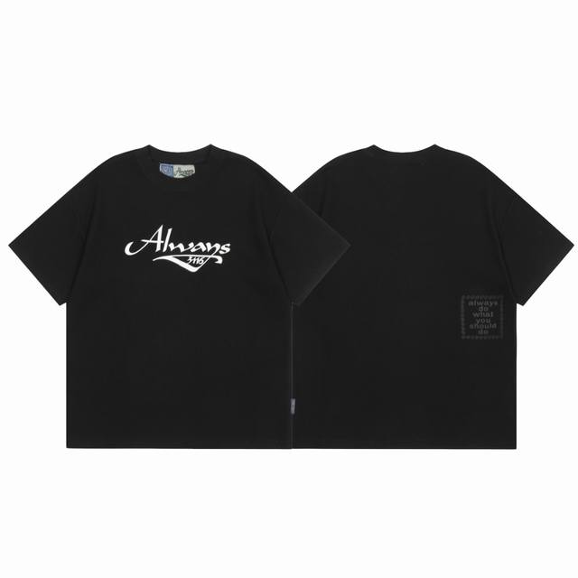 Ad204# 白底图 Adwysd Alwaydowhatyoushoulddo Waffle Script T Shirt 华夫格印花短袖 精选260G纯棉华