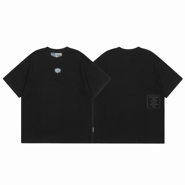 Ad205# 白底图 Adwysd Alwaydowhatyoushoulddo Waffle Small Sun T Shirt刺绣小 华夫格短袖 精选260