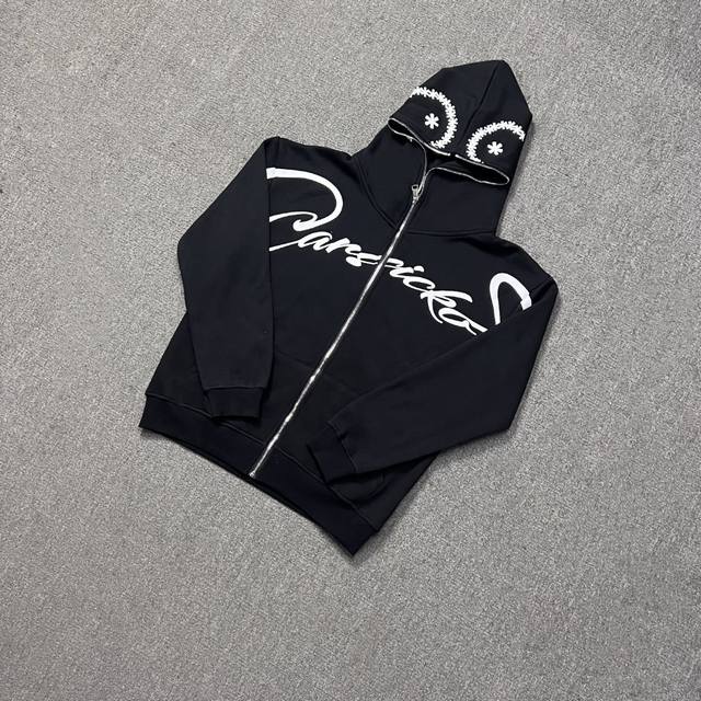 Ca05# 实拍图 Carsicko Full Zip Hoodie 摇粒绒拉链外套 订制360G摇粒绒抓绒面料 辅料齐全＋两层包装袋 Color：黑色 蓝色