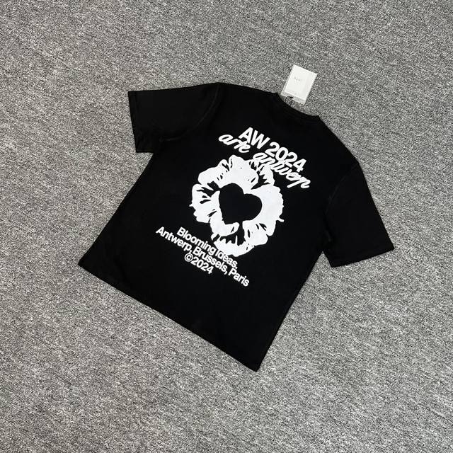 Art-210#实拍图 Arte Rose Tee 玫瑰短袖 230G纯棉双纱 订制全套辅料 Color：黑色 Size：S M L Xl