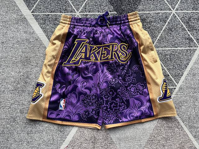 款号：K25 顶级刺绣版本 Just Don Nba Los Angeles Lakers Team Shorts 科比詹姆斯主场Nba 洛杉矶湖人队虎年限定