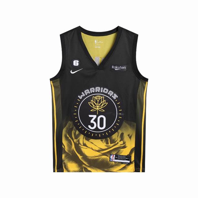 款号S030 顶级刺绣版本 白底细节图 独家上新 Nike×Nba 金州勇士队 最新款金色莲花球衣 斯蒂芬库里30号球衣 专柜Zp一比一 Nba耐克Nike篮球