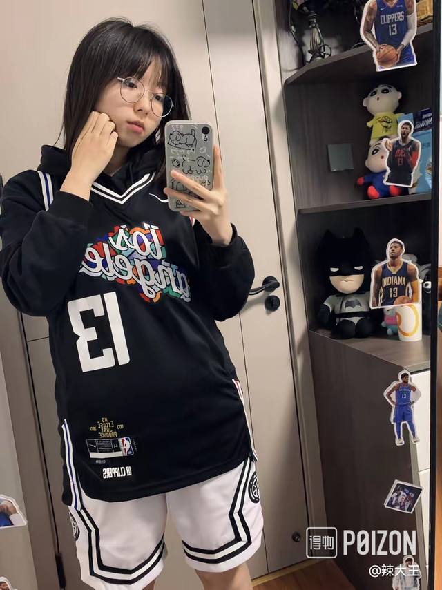 顶级刺绣 款号S013 Nike Nba Sw球迷版 赛季洛杉矶快船队保罗乔治13号球衣 颜色：黑色 尺码：M L Xl Xxl -定制优质网眼布面料，原版克重