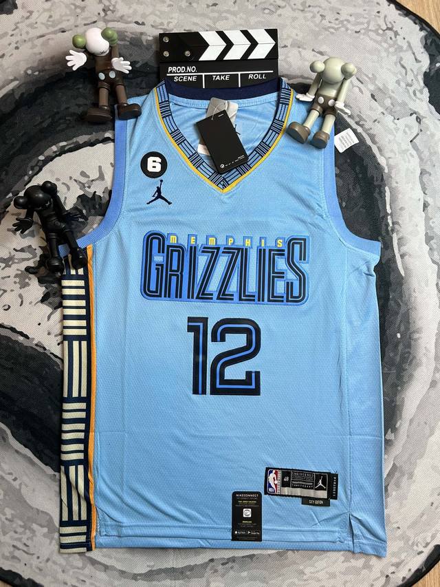 款号：S012 顶级刺绣版本 Jordan Nba运动篮球球衣灰熊队贾.莫兰特12号男款 官网同步上新 新款选定各路大神上身同款 刺绣背心 字母和英文采用高品质