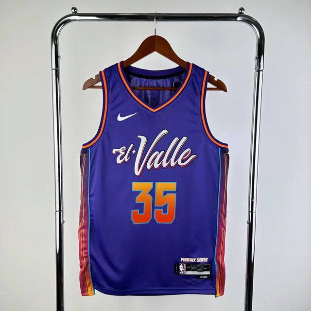 款号:S45 顶级刺绣版本 Nba太阳队23-24赛季35号.死神杜兰特城市版复古球衣 Sw球迷版 官网同步上新 新款选定各路大神上身同款 刺绣背心 字母和英文