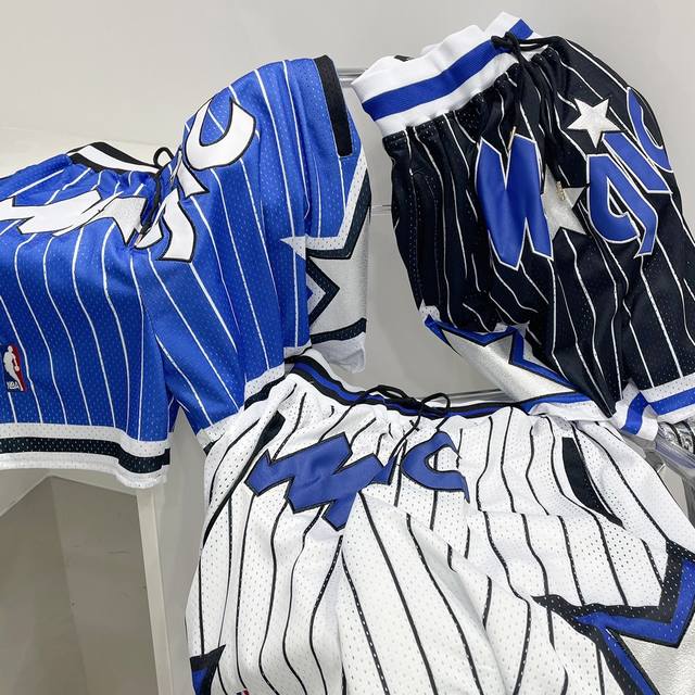 款号K06 Mitchell &Ness X Just Don联名奥兰多魔术队复古刺绣球裤 篮球短裤 Just Don Nba 球队球裤系列单品 -定制优质网眼