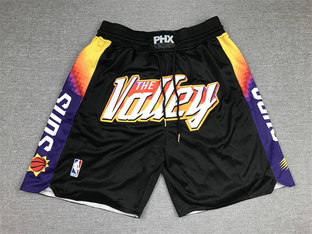 款号K150 顶级刺绣版本 太阳队城市版口袋裤篮球短裤 Just Don Nba 球队球裤系列单品 -定制优质网眼布面料，Dri-Fit 技术导湿速干， 防静电