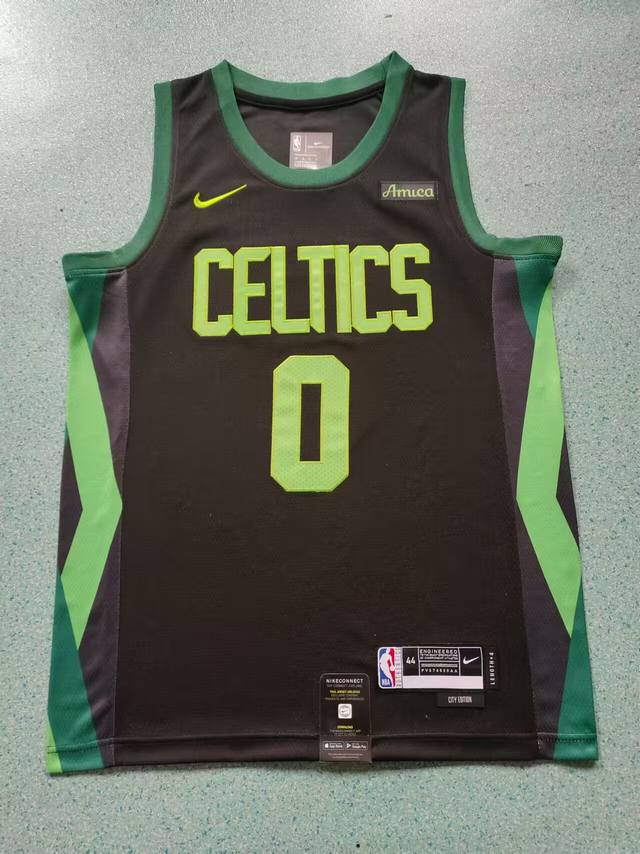款号：S73 顶级刺绣版本 Nike Nba 25赛季波士顿凯尔特人队 獭兔 杰森.塔图姆 0号 篮球运动球衣 颜色：绿色 尺码：S-2Xl 面料：定制260G