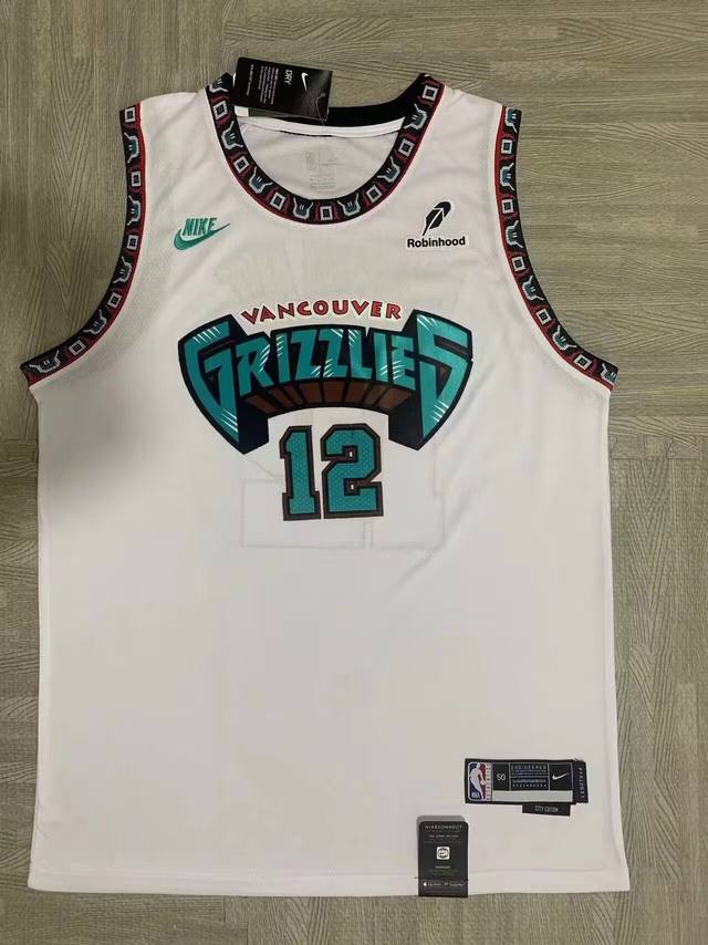 款号：S71 顶级刺绣版本 Nike Nba 25赛季复古限定经典版球衣 Sw球迷版 孟 菲斯灰熊队 莫兰特 12号 官网同步上新 新款选定各路大神上身同款 刺