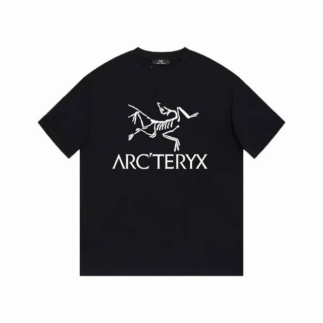 款号Ys88 [Arc Treyx 始祖鸟] Fw短袖T恤 植绒小鸟Logo印花 高端32S双纱260克面料 重磅面料 定制拉架罗纹同缸同染 三标齐全 男女同款