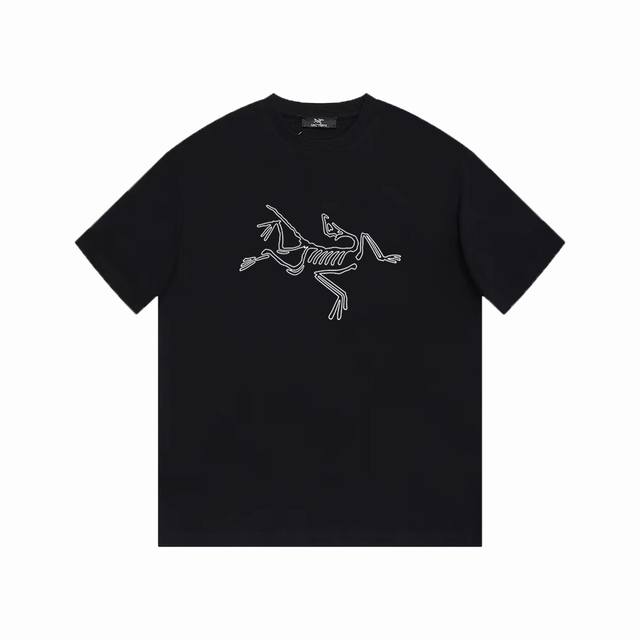 款号Ys85 [Arc Treyx 始祖鸟] Fw短袖T恤 小鸟Logo印花 高端32S双纱260克面料 重磅面料 定制拉架罗纹同缸同染 三标齐全 男女同款 颜