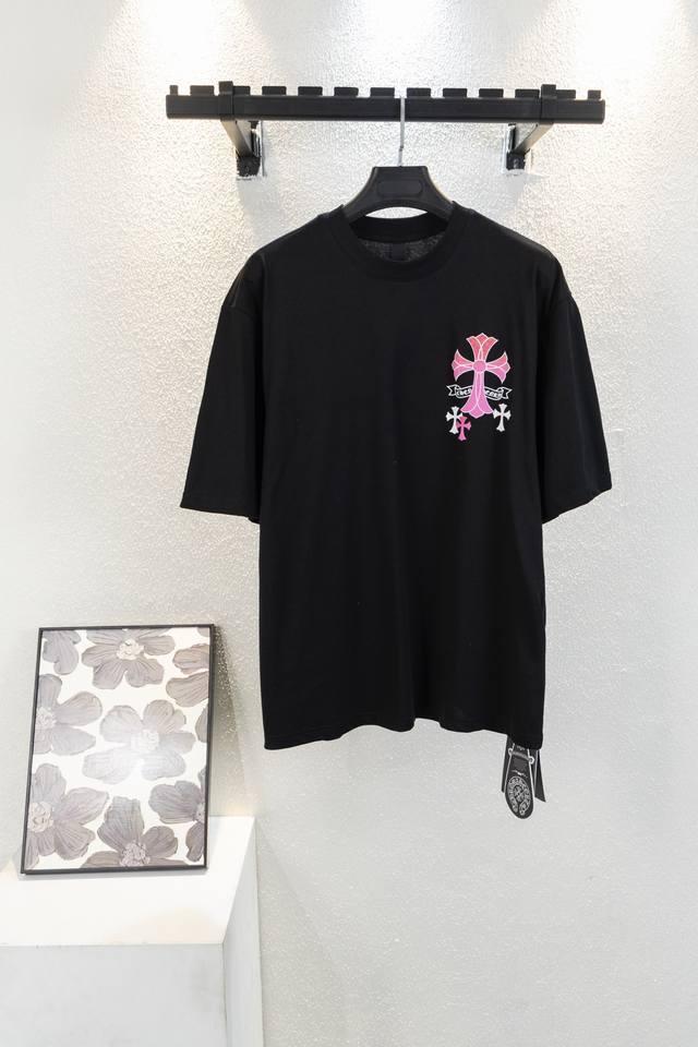 款号K735 Chrome Hearte 克罗心Ch 25Ss迈阿密限定梵文印花T恤短袖 轻奢主义男女日常通勤穿搭必备单品正确版本欢迎对比详细特征 280克 %