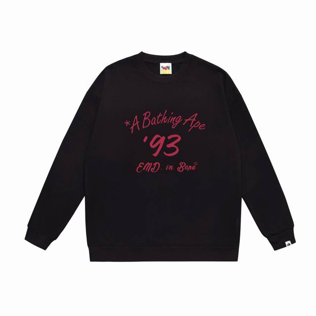 款号Sc565#毛圈 加绒90 顶级版本 Bape×End联名款字母数字保龄球印花圆领卫衣 采用350克大毛圈 落肩大版型 面料 质感柔软不起球 进口环保印花胶