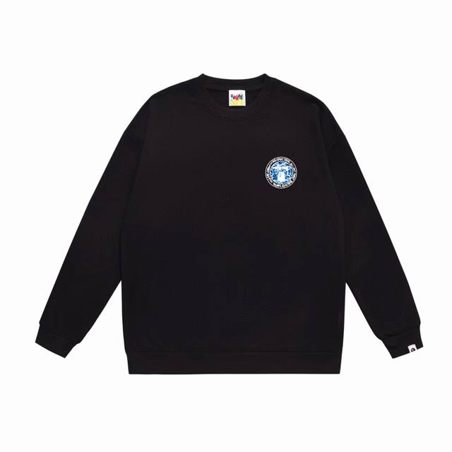 款号Sc518#毛圈 加绒90 顶级版本 Bape×Stussy联名斯图西字母圆领卫衣 采用350克大毛圈 落肩大版型 面料 质感柔软不起球 进口环保印花胶浆