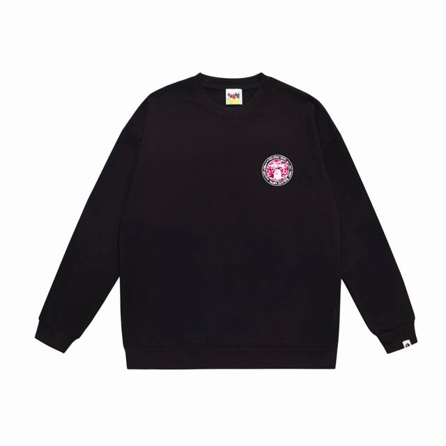 款号Sc516#毛圈 加绒90 顶级版本 Bape×Stussy联名斯图西字母圆领卫衣 采用350克大毛圈 落肩大版型 面料 质感柔软不起球 进口环保印花胶浆