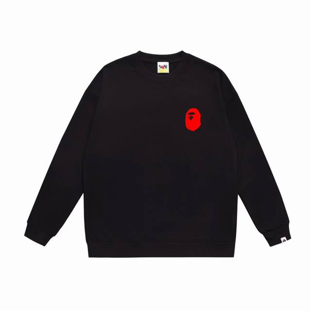 款号Sc515#毛圈 加绒90 顶级版本 Bape×Stussy联名斯图西字母圆领卫衣 采用350克大毛圈 落肩大版型 面料 质感柔软不起球 进口环保印花胶浆