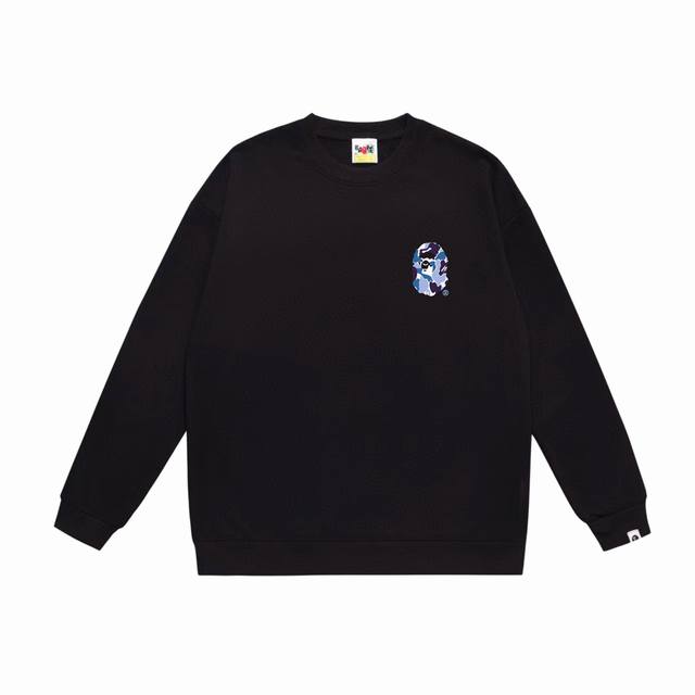 款号Sc513#毛圈 加绒90 顶级版本 Bape×Stussy联名斯图西字母圆领卫衣 采用350克大毛圈 落肩大版型 面料 质感柔软不起球 进口环保印花胶浆