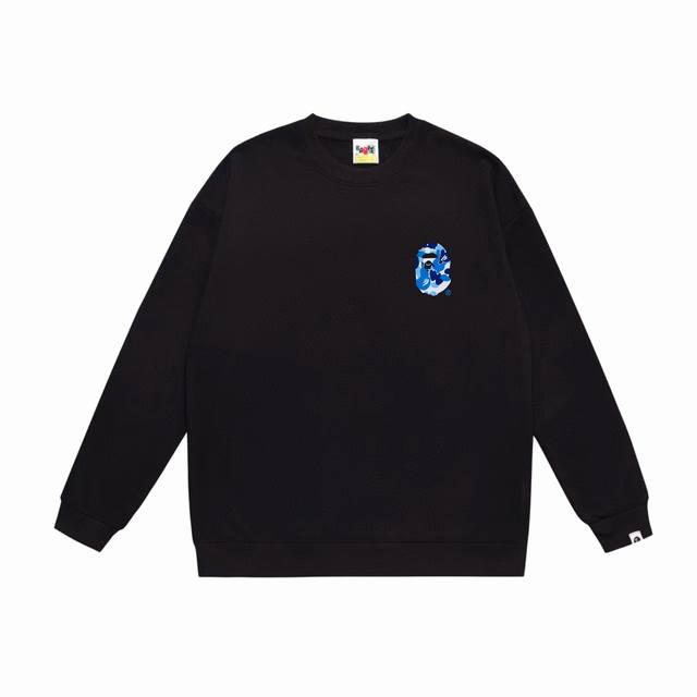款号Sc511#毛圈 加绒90 顶级版本 Bape×Stussy联名斯图西字母圆领卫衣 采用350克大毛圈 落肩大版型 面料 质感柔软不起球 进口环保印花胶浆