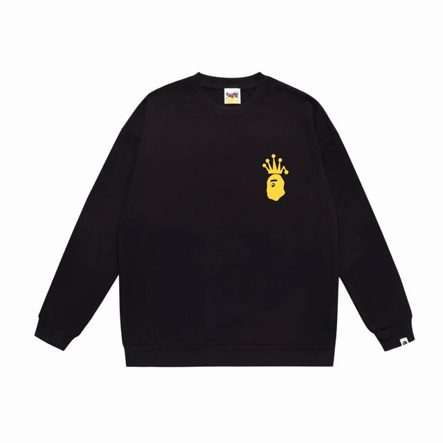 款号Sc508#毛圈 加绒90 顶级版本 Bape×Stussy联名斯图西字母圆领卫衣 采用350克大毛圈 落肩大版型 面料 质感柔软不起球 进口环保印花胶浆