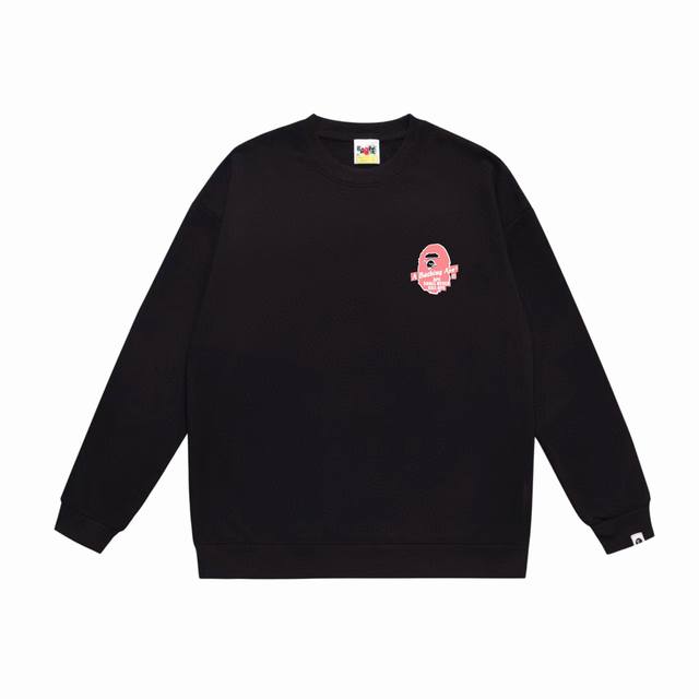 款号Sc505#毛圈 加绒90 顶级版本 Bape×Stussy联名斯图西字母圆领卫衣 采用350克大毛圈 落肩大版型 面料 质感柔软不起球 进口环保印花胶浆