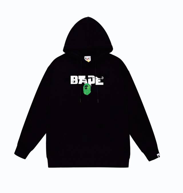 款号Sc869#毛圈 加绒110 顶级版本 Bape猿人猿军字母印花连帽卫衣 采用380克大毛圈 落肩大版型 面料 质感柔软不起球 进口环保印花胶浆 图案鲜明立