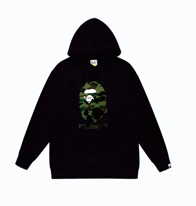 款号Sc860#毛圈 加绒110 顶级版本 Bape经典大猿人印花迷彩之作连帽卫衣 采用380克大毛圈 落肩大版型 面料 质感柔软不起球 进口环保印花胶浆 图案