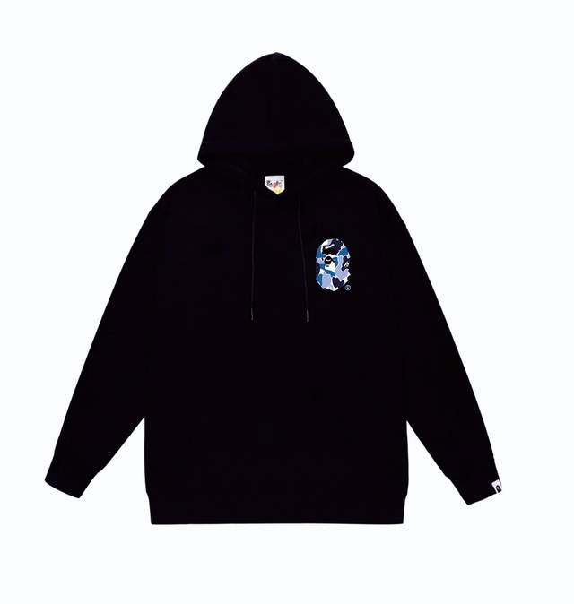 款号Sc813#毛圈 加绒110 顶级版本 Bape×Stussy联名斯图西字母印花连帽卫衣 采用380克大毛圈 落肩大版型 面料 质感柔软不起球 进口环保印花