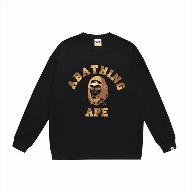 款号Sc487#毛圈 加绒90 顶级版本 Bape College Graphic Tee 漫画字母圆领卫衣 采用350克大毛圈 落肩大版型 面料 质感柔软不起