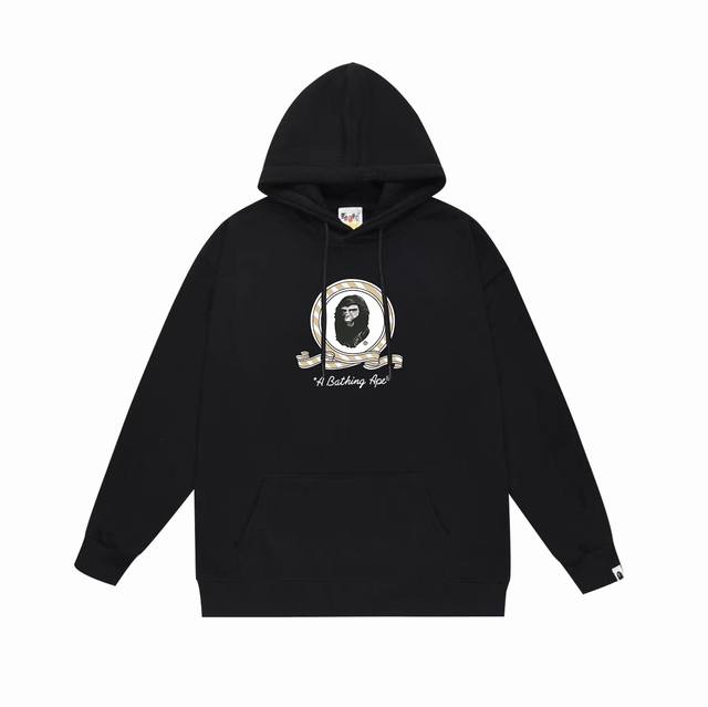 款号Sc695#毛圈 加绒 顶级版本 Bape 猿人星标字母印花图案连帽卫衣 采用380克大毛圈430克银狐绒 落肩大版型 面料 质感柔软不起球 进口环保印花胶