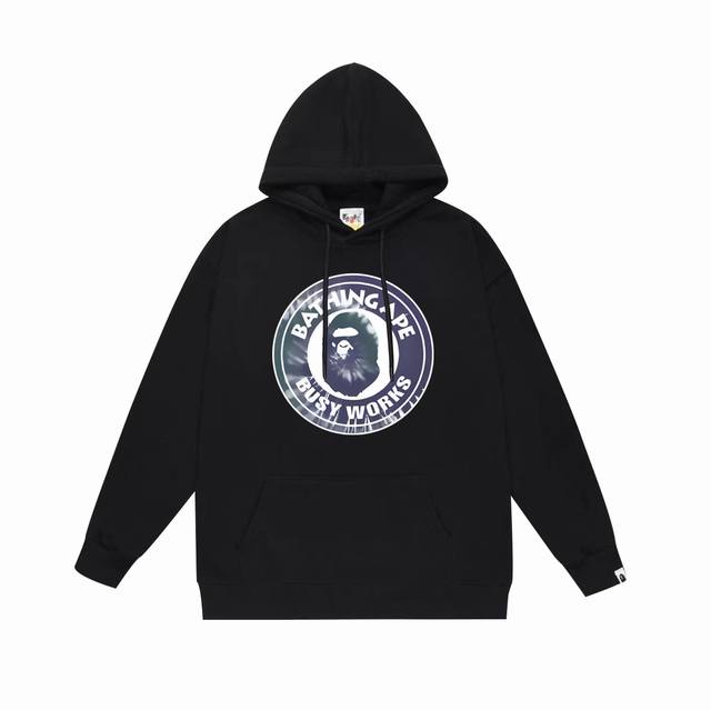 款号Sc678#毛圈 加绒 顶级版本 Bape 扎染猿人头字母圆章印花连帽卫衣 采用380克大毛圈430克银狐绒 落肩大版型 面料 质感柔软不起球 进口环保印花