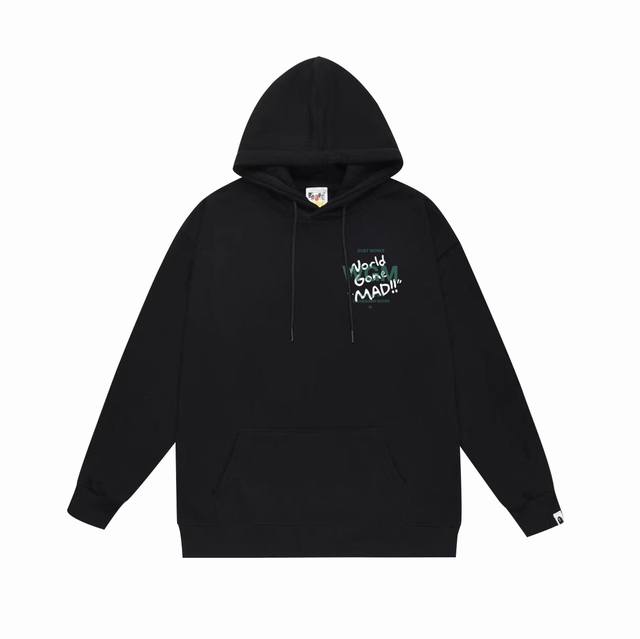 款号Sc641#毛圈 加绒 顶级版本 Bape Woodland Camo Wgm森林迷彩猿人字母印花连帽卫衣 采用380克大毛圈430克银狐绒 落肩大版型 面