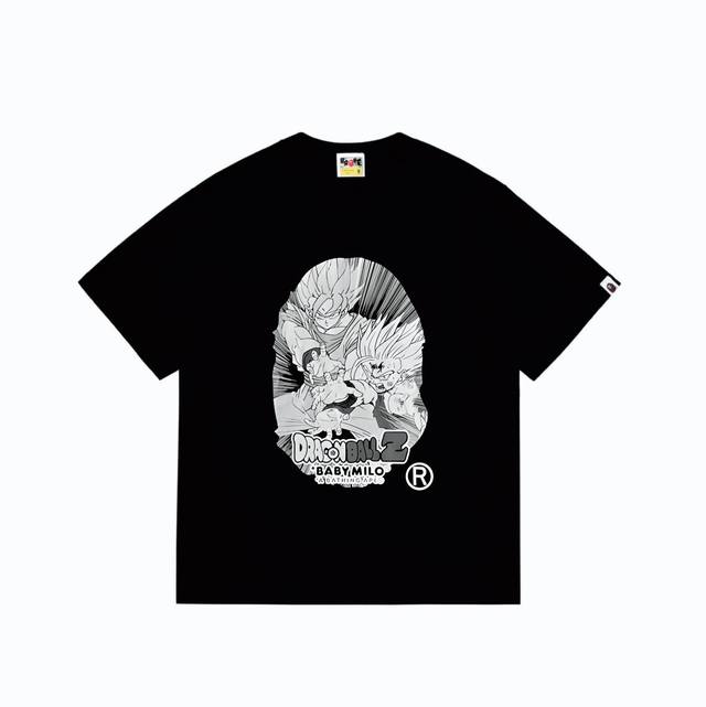 Sc231# 顶级版本 Bape猿人头系列×Dragon Ball Z Big Apepeead Tee联名款卡通头像短袖T恤 采用260克优质高织纯棉面料 双