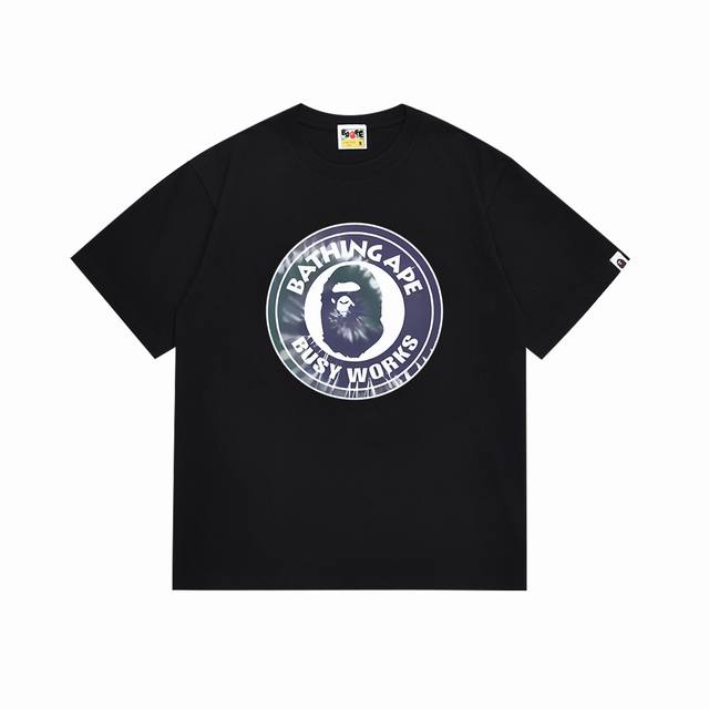Sc078# 顶级版本 Bape 扎染猿人头字母圆章印花短袖T恤 采用260克优质高织纯棉面料 双纱精梳 质感柔软不起球 进口环保印花胶浆 图案鲜明立体 品质男